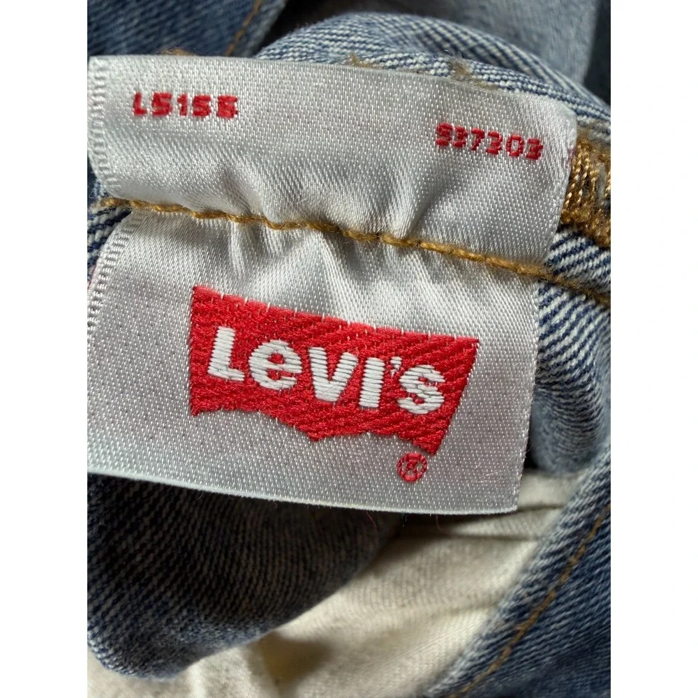 Vtg Levi's 501 Jeans 42x32 Button Fly Light Wash Y2K Straight Denim